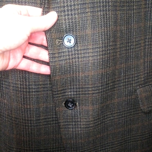 Ralph Lauren Men's Wool Brown Tweed Plaid Sports Coat/Jacket - Picture 3 of 11